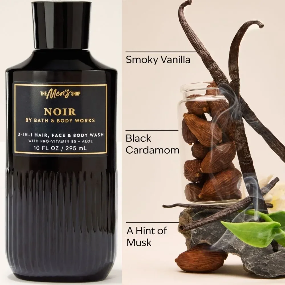 Bath & Body Works Noir Men's Body Wash 10oz NEW